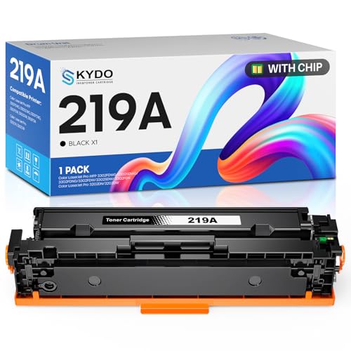 Toner 219A Noir avec Puce Évitez l'Erreur de Cartouche Vide sur HP Color LaserJet Pro 3302fdn
