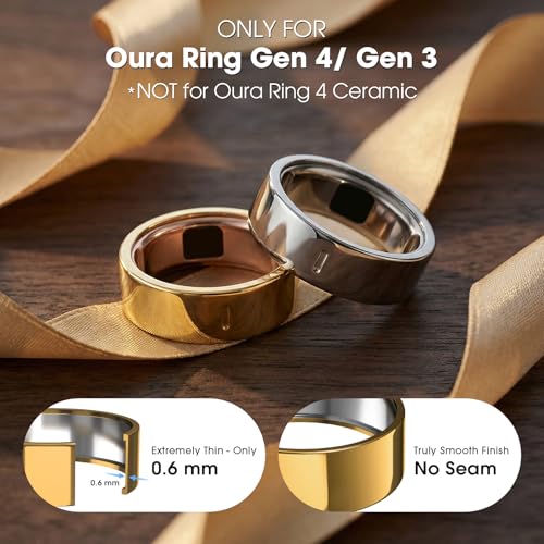 High-Gloss Plated Covers Compatible with Oura Ring Gen 4/Oura Gen 3 Cover, Anti-Scratch Ultra-Thin TPU Ring Protector Ca - Additional View