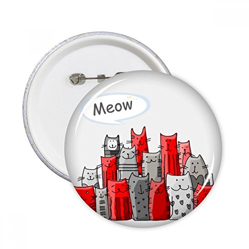 Badge bouton chat meow pour masquer usure vêtement
