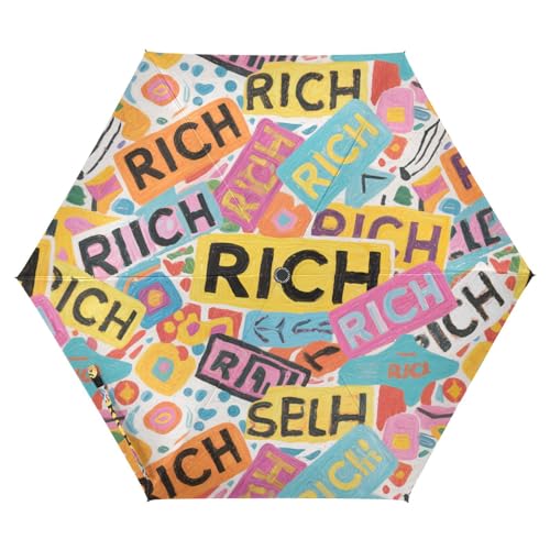 EtherSpher Colorful Cartoon Rich umbrella automatic 39 Inch Uv Protection auto open close Golf Umbrella for Good for Car, Golf, and On-the-Go Outdoor Defence Accessories paraguas para lluvia y viento