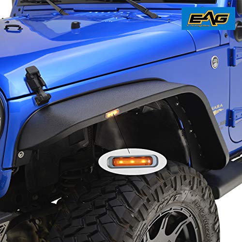EAG Front Fender Flare LED Ultra Regular Width Fit for 07-18 Wrangler JK