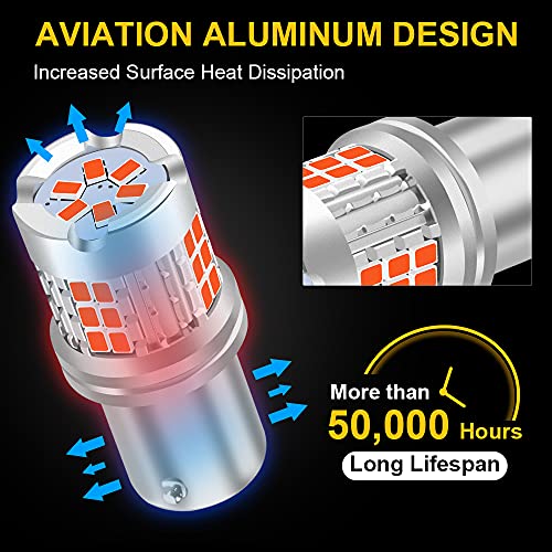 Sidaqi 1156 Led Red Brake Light Bulb Super Bright 3020 Chipsets P21W Ba15S 7506 Led Bulbs For Car Truck Rv Brake Stop Tail Lights-Pack Of 2 #TOP3