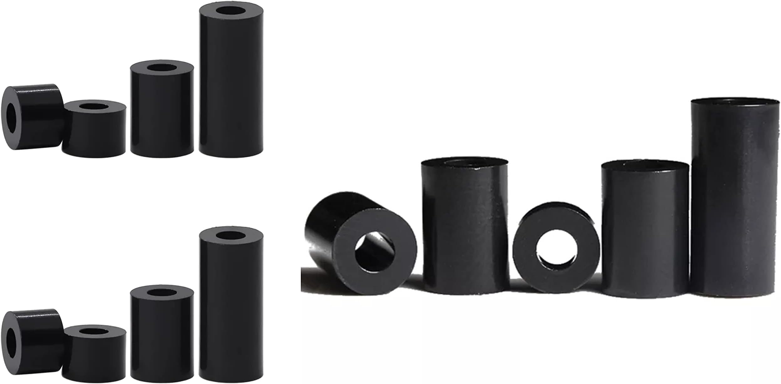 Black Nylon Spacers Plastic Standoff Washers (Pack of 10) (M10 / 10mm, 20mm)