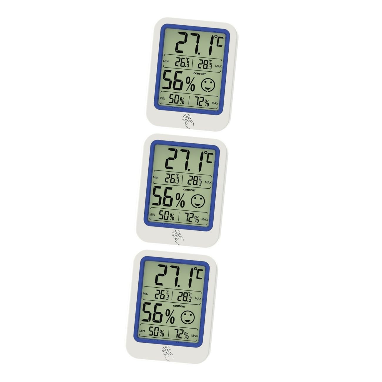 POPETPOP 3 Pièces thermomètre jauge d'humidité intérieure d'intérieur numérique termometre d intérieure thermometre intérieur hygroscope numérique d'extérieur hygrothermographe d'intérieur