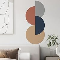 Vista 2 de Runtoo Calcomanías de Pared de Círculos Bohemios Pegatinas de Arte de Pared Abstracto Retro Sala de Estar Dormitorio Guardería Decoración del Hogar