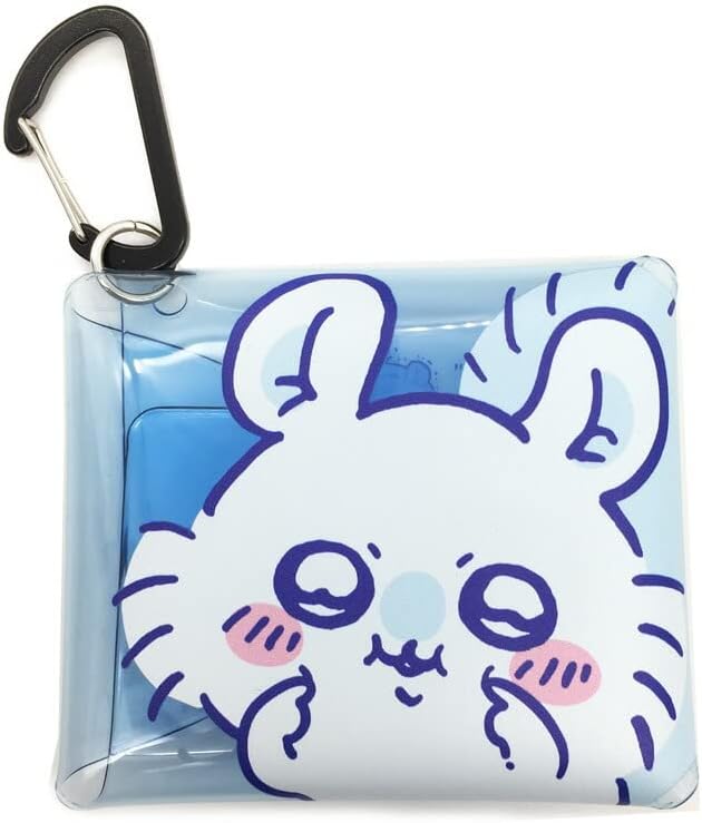 Chiikawa 0009 Women's Earphones Pouch, Small Storage Case, Mini Wired/Wireless Storage, Air Pods/Pro, Clear Multi Case, SS Size, Momonga (CKW-180), One Size