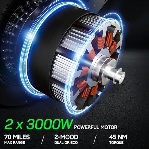 Tumotcy K8 Electric Scooter with Seat - 6000W Motor, 50 MPH Top Speed, 70 Mile Range - Image 4