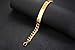 Mealguet Jewelry MG Personalized Custom Engraving Plain Stainless Steel ID Bracelets for Men Women,Gold Plated,8.3