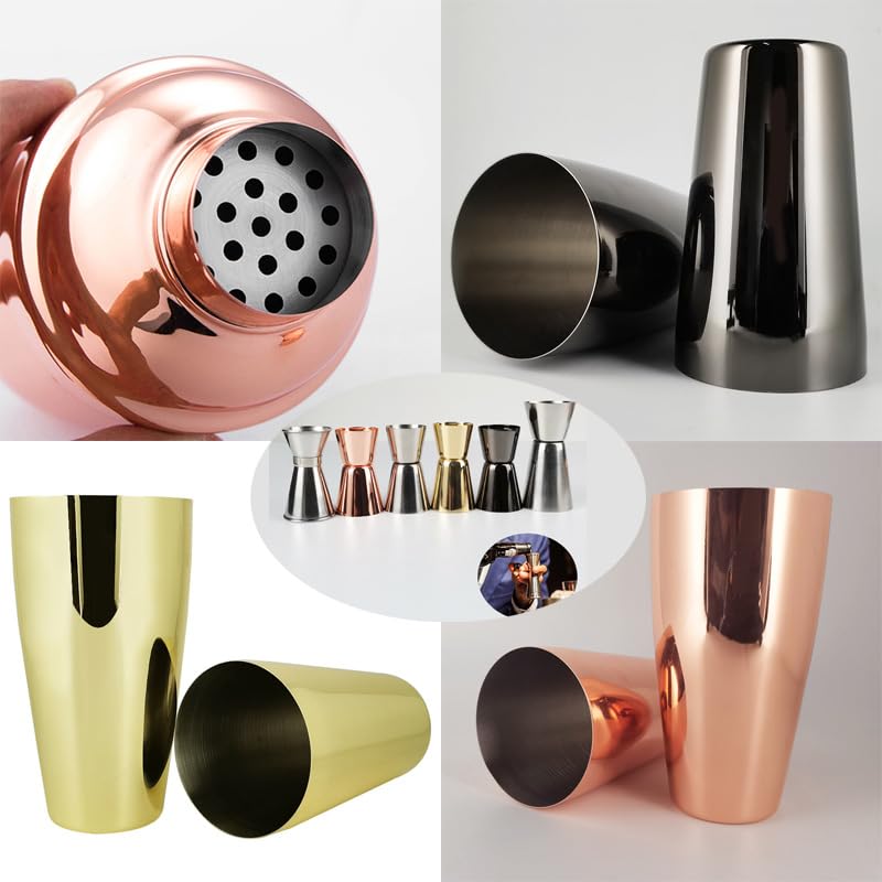 Juego completo de coctelera de 12 piezas, kit completo de camarero con coctelera de acero inoxidable y soporte de exhibición para el hogar y el bar (550 ml, negro)