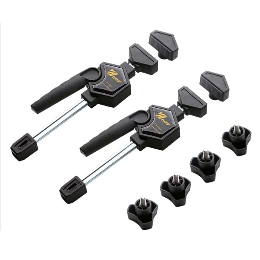Juego de clips de escritorio para carpintería de carpintería de 2 piezas, abrazadera de clip fijo, ajustable para una amplia gama de carpintería, reparación de máquinas, proyectos de bricolaje