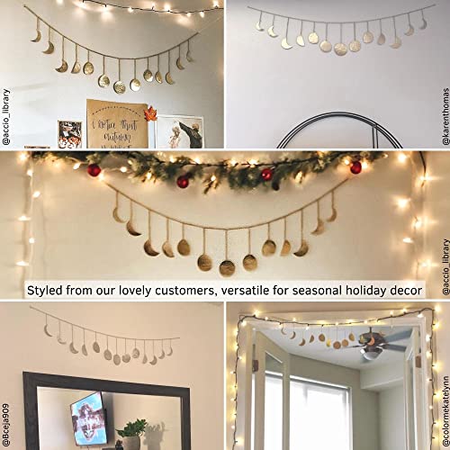 Moon Phase Wall Hanging Handmade Hammered Gold Metal 13 Moons 36