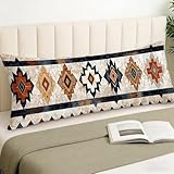 Seitenschläferkissen Bezug Boho Kissenbezug 60 x 180 Retro, Pregnancy Pillow Cover Schlafqualität Seitenschläferkissen, Doppelseitig Drucken Kissen für Seitenschläfer Stillkissen Bezug, Cod1757