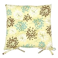 Amazon.co.jp: シートクッション 紐付き 椅子 フューユ グリーン 側