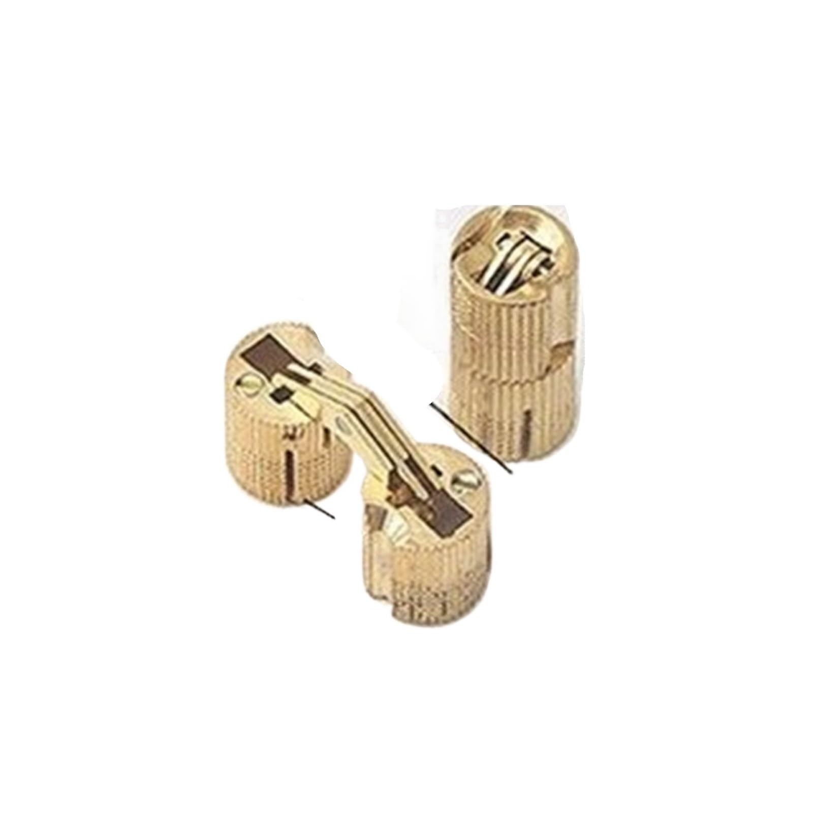 Luysgbxr One Color Barrel Hinges 2Pcs 8-18Mm Copper Brass Door Hinges Cylindrical Hidden Cabinet Concealed Invisible Furniture Barrel Hinge For Hardware(16Mm)
