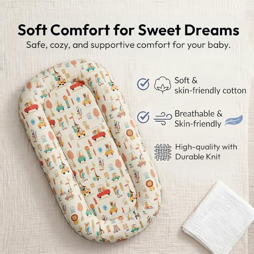 Image of StarAndDaisy Baby Mosquito net for Baby 0-12 Months with Mattress & Head Pillow for Infants, Toddlers,Baby, Breathable mesh-Mosquito Net (City Print)