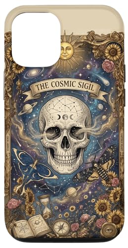 The Cosmic Sigil Celestial Skull and Galaxy �X�}�z�P�[�X iPhone 12/12 Pro �p