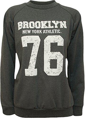 Felpa Brooklyn con con stampa con numero 76, USA