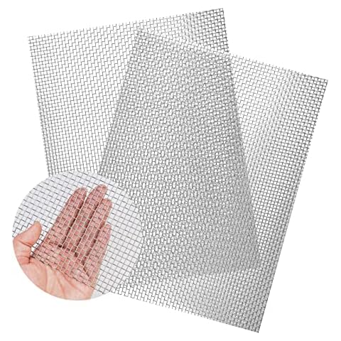 LABALPHA 5 Mesh Wire Mesh 304 Stainless Steel Woven Wire Mesh, Air Vent Mesh 16X12 inches, for Cage, Garden, Filter Mesh, Never Rust, Hard and Heat Resisting, 2pcs Cover
