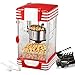 Popcornmaschine Profi, Theater Retro Popcorn Maschine Maker leicht zu bedienen, Edelstahl-Topf, Innenbeleuchtung, Gießbarer Griff, Weihnachts geschenk & Filmabend, Rot