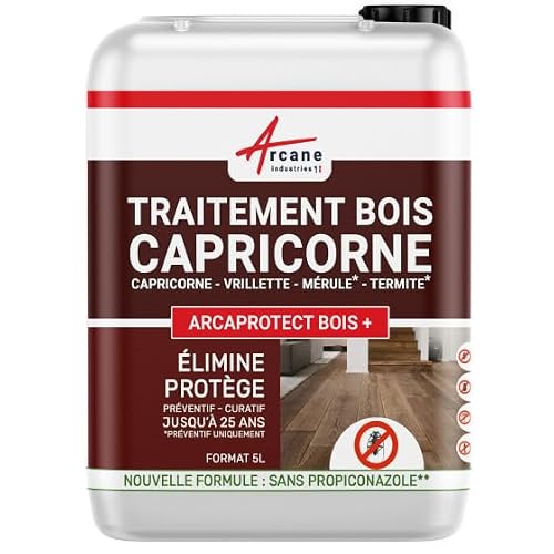 Traitement Capricorne Bois Sans Propiconazole - Préventif et Curatif Charpente...