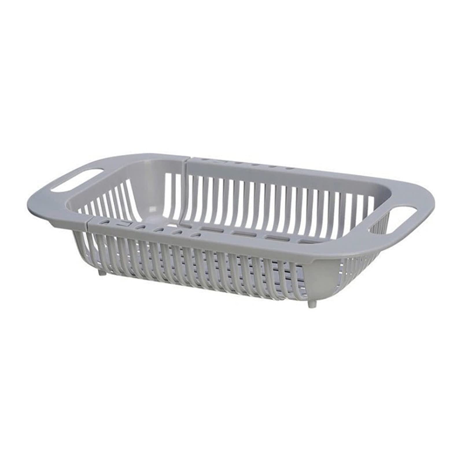 Colador Escurrir Cesta Cocina Explorable Fregadero Colador Drenaje Vegetal Fruta Escurridor Cesta Espacio Ahorro de Lavado Estante de Lavado Rack Coladores de Alimentos (Color : Gray)