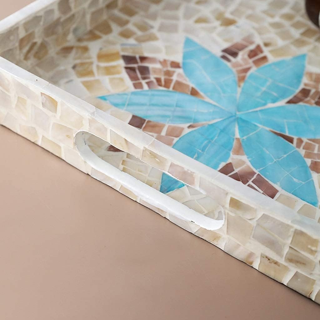 Counter Organizer Bathroom Tray Nordic Style Shell Rectangular Vanity Tray Creative Storage Tray Home Wooden Cosmetic Display Holder Indoor Neat