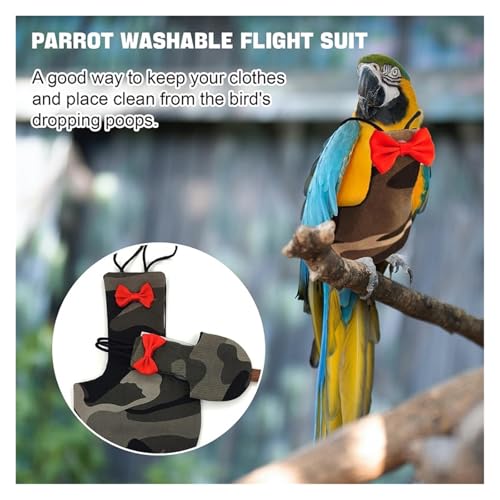 Hombreras para loros con traje de vuelo lavable y protector de hombro 5