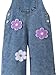 Girls Cowboy Romper 2025 Fashion Cute New Flower Towel Emperor Blue Pants Romper Romper For 4-8 Years (US, Age,5 Years,Blue)