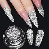 Holographic Reflective Glitter Powder Crystal Rhinestones Nail Art, 3D Diamond Nail Powder Sequins N