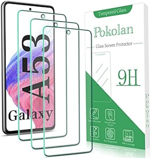 Pokolan [3 Pack] Designed for Samsung Galaxy A53 5G Screen Protector Tempered Glass, 9H Hardness, HD Clear, Bubble Free, Anti Scratch, Easy to Install