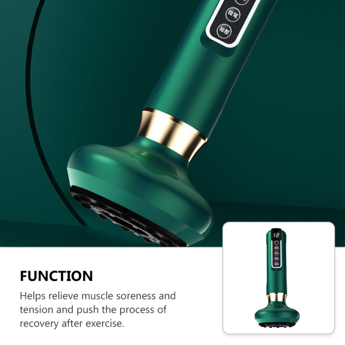 Dispositivo Verde Masaje de Fisioterapia Recargable de Eléctrico