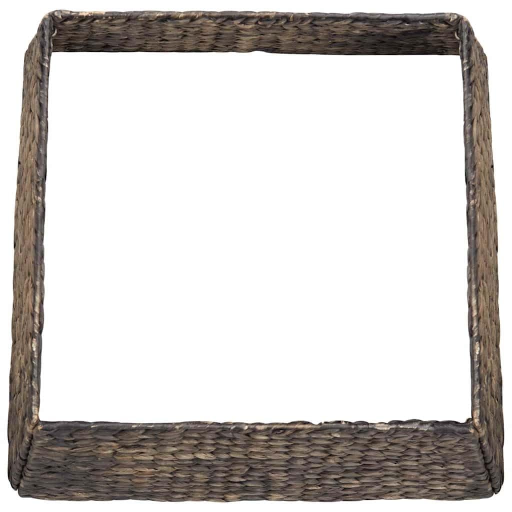 Collier de sapin de Noël noir en jacinthe d'eau, 50 x 50 x 25 cm, tapis de sapin durable, housse de support de sapin chic pour salon, extérieur protégé