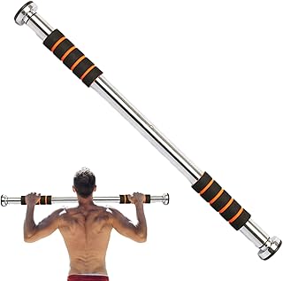 Barra de dominadas | Barra de dominadas - Instalación sin tornillos 440LBS Capacidad de peso Mango Ergonómico Dispositivo de fitness Ancho ajustable para levantamiento de pesas, entrenamiento de