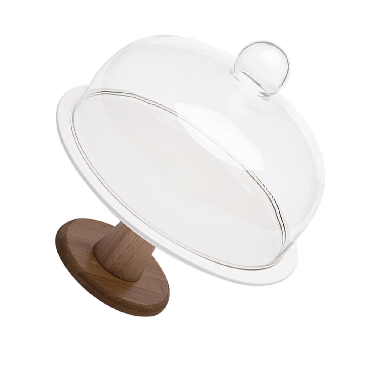 Glas Kuchenhaube aus Keramik mit Schutzdeckel für Kuchen und Desserts