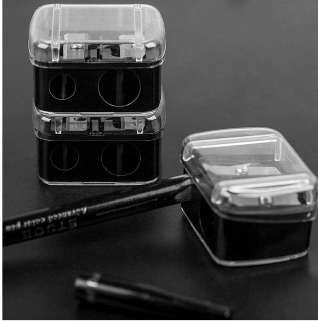 Taille-Crayon Cosmétique Double Pour Eyeliner, Maquillage Sourcils, Yeux, Lèvres - Design Professionnel 1 Pièce