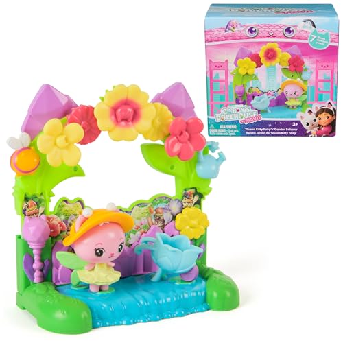 Gabby's Dollhouse: The Movie, Queen Kitty Fairy's Garden Balcony, with Toy Figure & Dollhouse Accessories, Kids Toys for Girls & Boys Ages 3 and Up