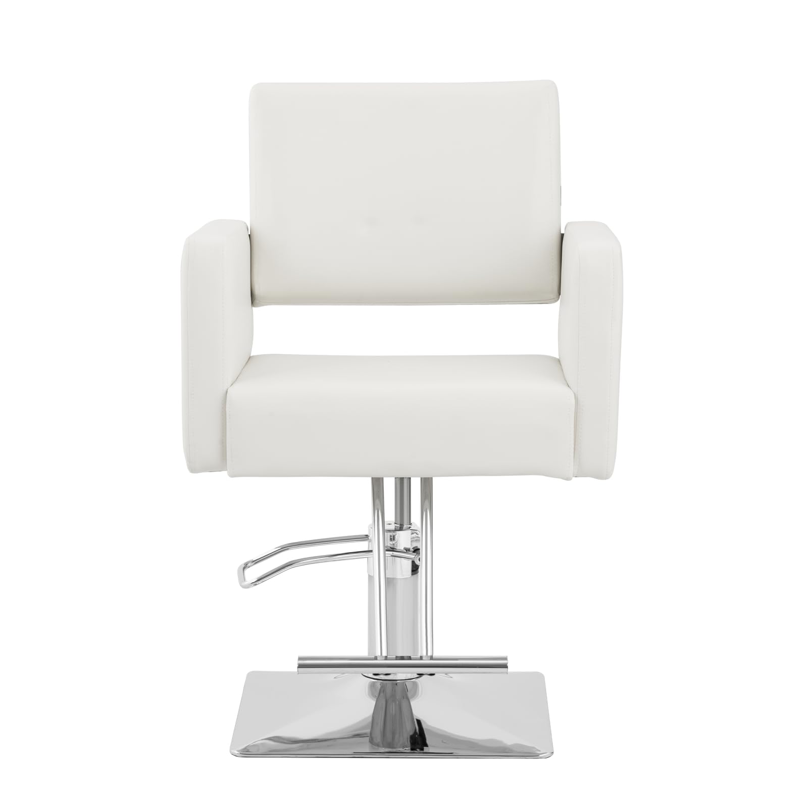 Physa Sillón de Peluquería Carlisle con Reposapiés y Altura de Asiento de 49-63 cm para hasta 150 kg Blanco Sillón de barbería Silla de peluquería Silla de barbería