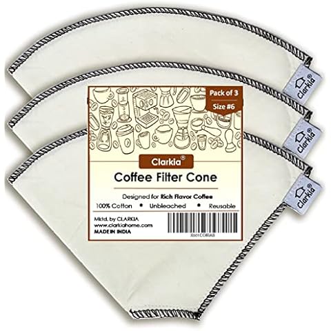 Clarkia Reusable Cotton Cone Coffee Filter Cover