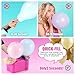 Patelai Electric Balloon Pump with 100 Clear Long 260 Balloons for Tying Arch 10 Balloon Arch Clips Portable Dual Nozzle Air Pump Blower with Tying Tool for Birthday Wedding Baby Shower Party Supplies