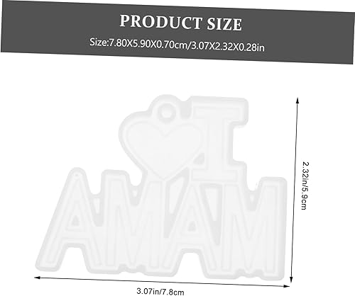 Miniatura 2 de PRETYZOOM 2 moldes de resina para llavero del día de la madre, moldes de silicona para resina de Papá Noel, llavero de mamá, moldes de llavero de