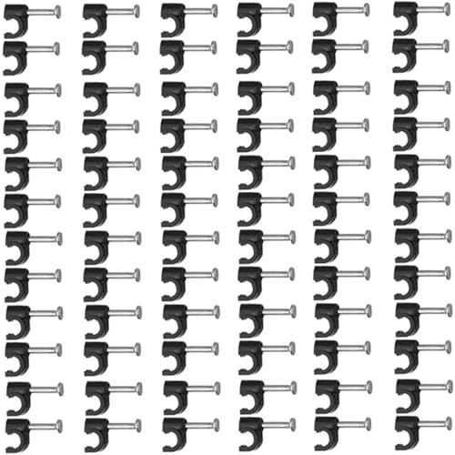 OSALADI 1 Juego Grapa de alambre Anclas cable de alimentación organizador de alambre organizador cables pared cable clips grapas de alambre clip de pared para cables Educación física Black