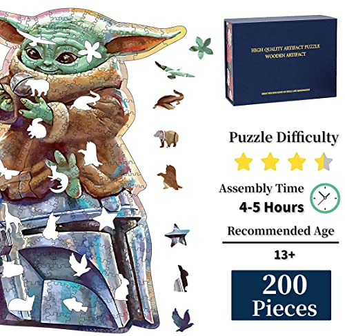 Wooden Puzzles For Adults Jigsaw Puzzles 200 Piece Uniquely Irregular Animal Shaped Wooden Jigsaw Puzzles, Creative Gift For Teenagers And Adults, 7.9X11.8 Inch #TOP2