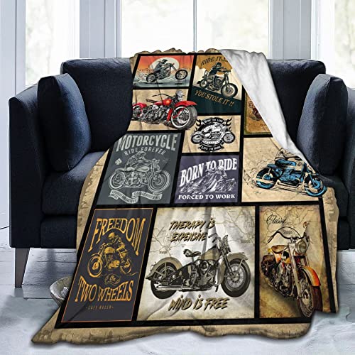 Motorcycle Throw Blanket