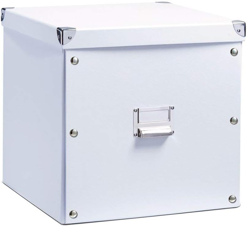 Zeller17620 33.5 x 33 x 32 cm Storage Box Cardboard, White