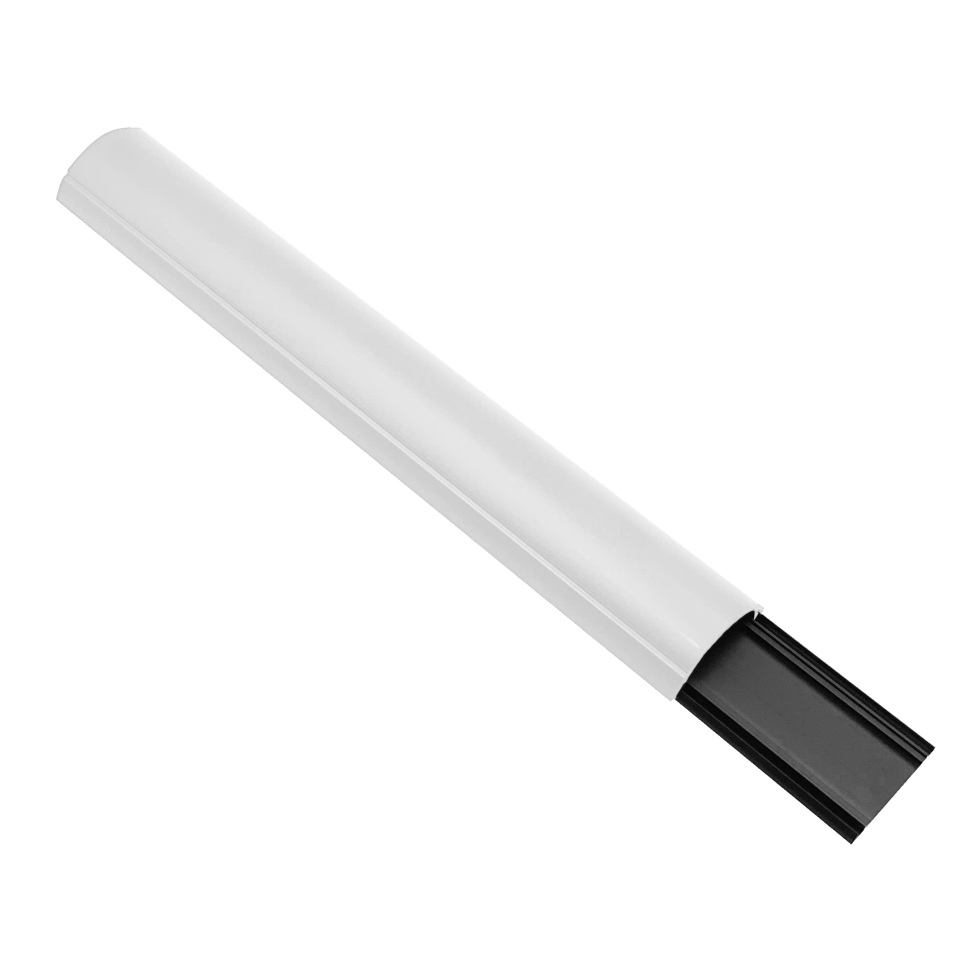 Electriduct Lot de 2 protège-câbles en PVC de qualité supérieure et protecteur de fils – Taille L – Blanc – 91,4 cm – 1,8 m (total 182,9 cm – 1,8 m)