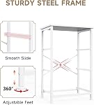 Night Stands, Beside Table End Table with 3 Fabric Drawers, Beside Furniture to Storage, 3 Bins for Bedroom, Kids Closet Dorm Guest Room, White