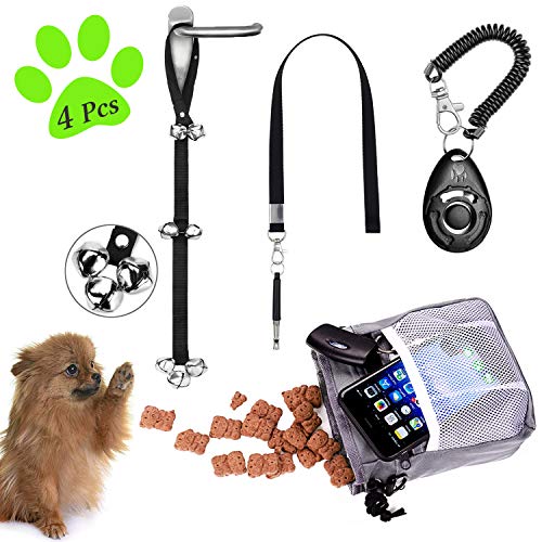 D-buy 4-in-1 Dog Training Set, Puppy Training Treats- Dog Treat Training Pouch, Bark