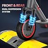 Maxshot Electric Scooter, 8.5 /10 /14 Tire, 16/19/22 Mph Top Speed, 12/16/21/27/28/49/50 Miles Long Range, Folding Escooter for Adults and Kids with Seat Bag, Dual Braking, Dual Suspension, App