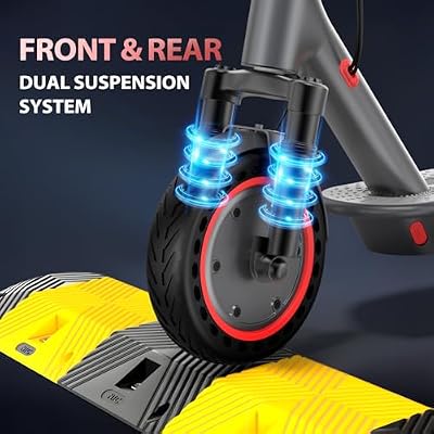 Maxshot Electric Scooter, 8.5 /10 /14 Tire, 16/19/22 Mph Top Speed, 12/16/21/27/28/49/50 Miles Long Range, Folding Escooter for Adults and Kids with Seat Bag, Dual Braking, Dual Suspension, App