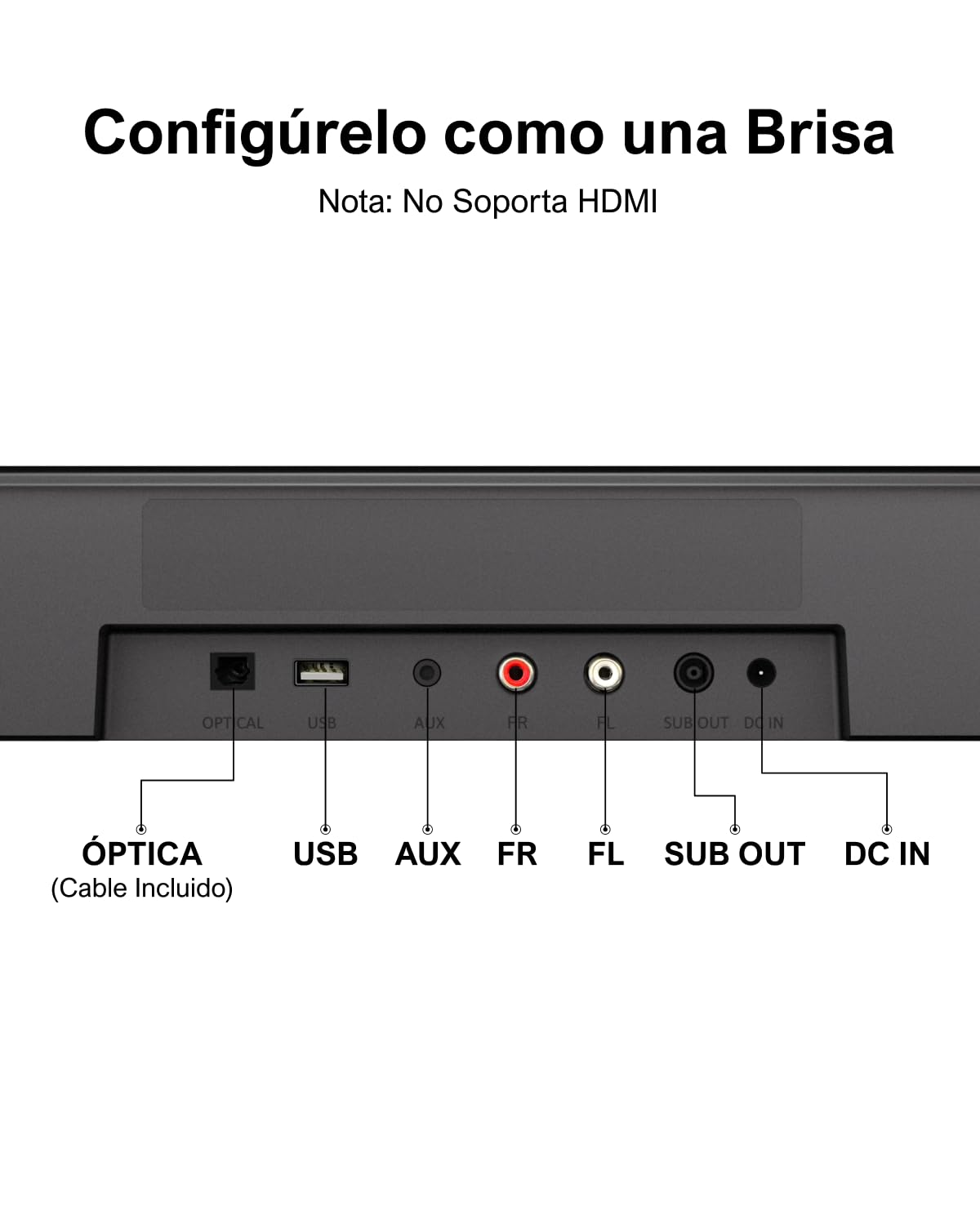 ULTIMEA 7.1 Barra de Sonido TV, Barra de Sonido Sistema de Sonido Envolvente Virtual con Subwoofer, 4 Altavoces Surround, Potencia Pico 330W, Control por Aplicación, Opt/AUX, Aura A40